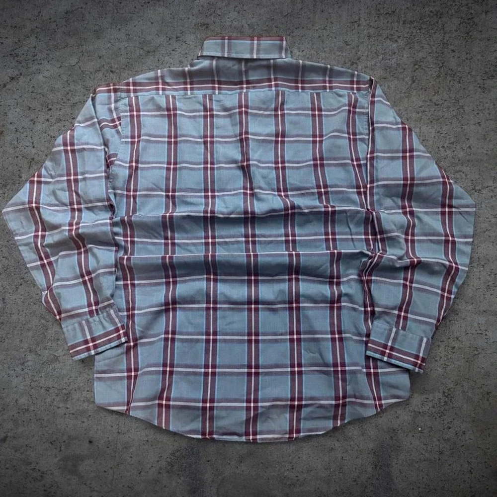 True Vintage Levi's Plaid Button Up Shirt Size Large Made In Korea Western